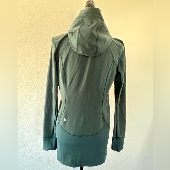 Lululemon Define Daily Practice Jacket Dark Fuel Green Gold Zip Sz 10 Athletic - Picture 13 of 16